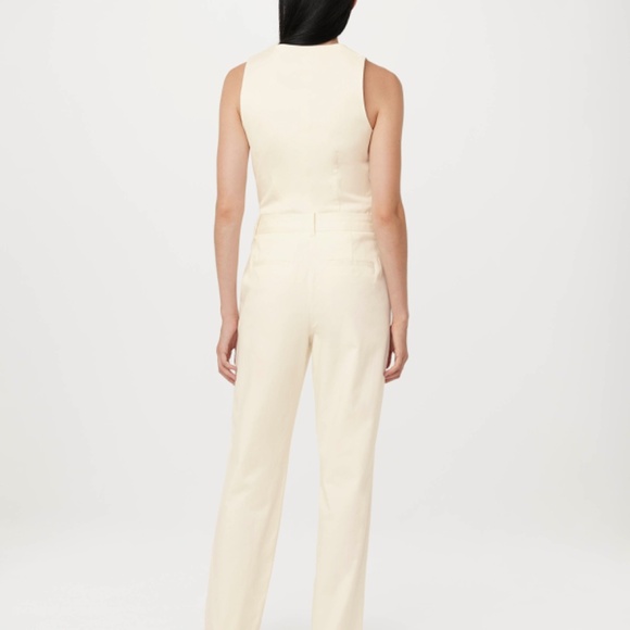 Frank And Oak The Jane Straight Pant in Cream Size 44 - Picture 3 of 3